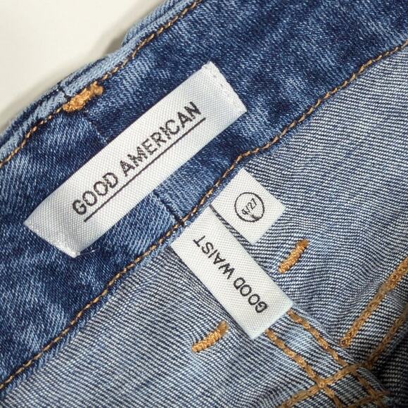 Good American Good Waist Skinny Jeans Distressed High Rise Womens 4 Denim Pants - Picture 3 of 4